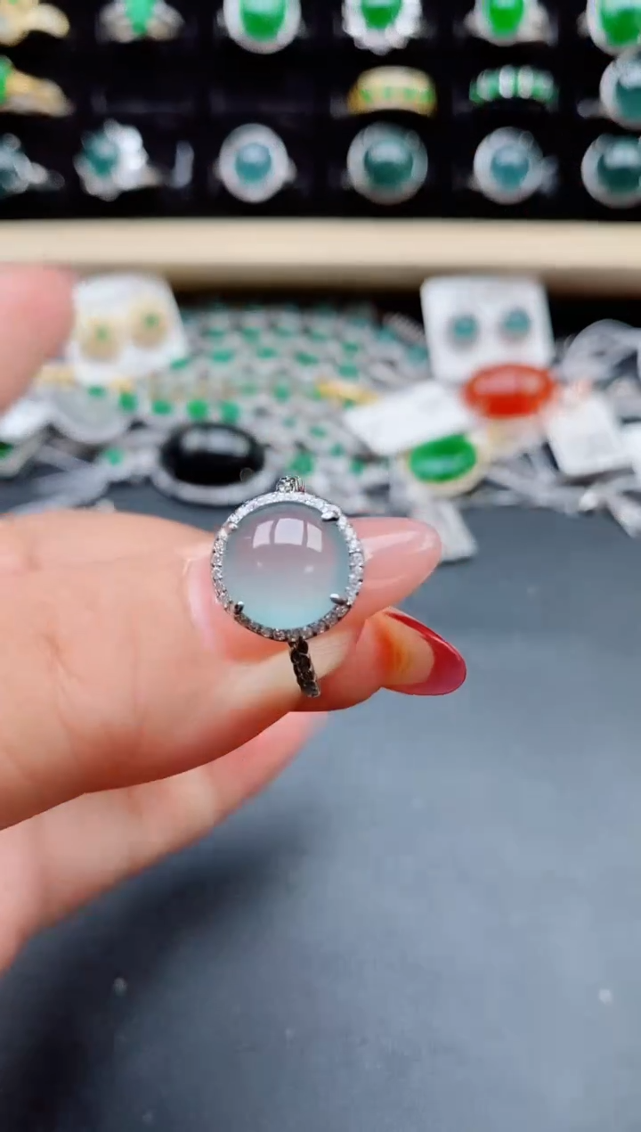 【闪购商品】翡翠戒指银S925镶嵌32121