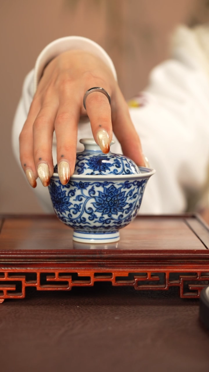 【闪购商品】盖碗刘建锋窑景德镇手工手绘陶瓷