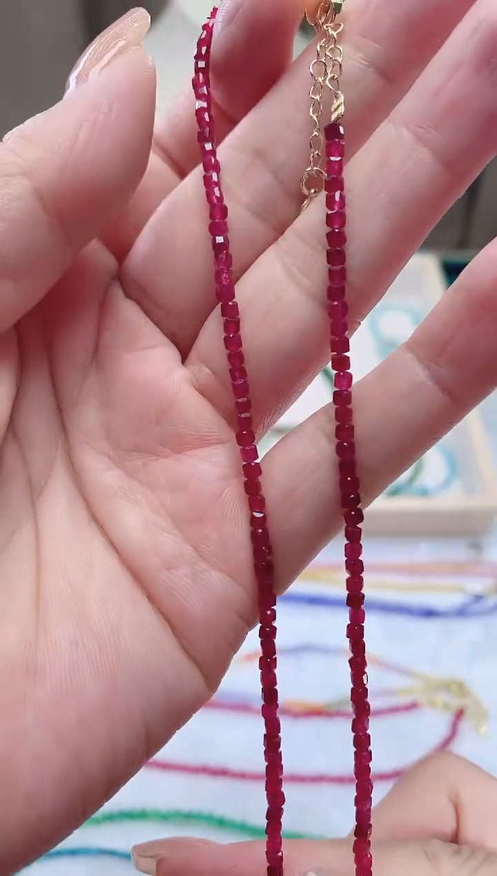 【闪购商品】红宝石颈饰14K金镶嵌诗颜珠宝甄选SYZB63