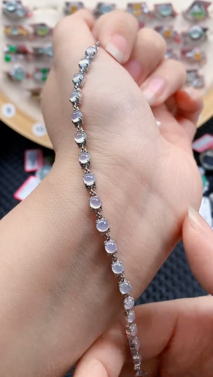 银S925镶嵌戒指翡翠天然A货缅甸翡翠