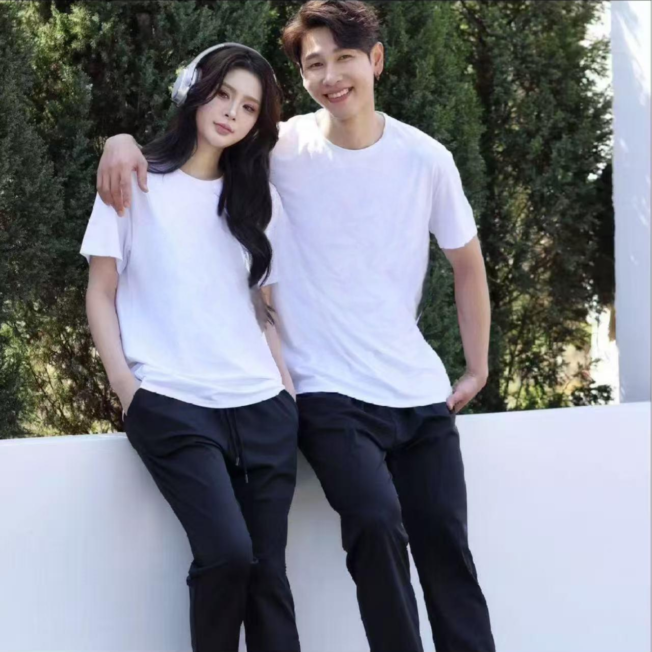 6606/6609 【上衣+裤子】 夏季情侣款休闲百搭时尚套装 F10