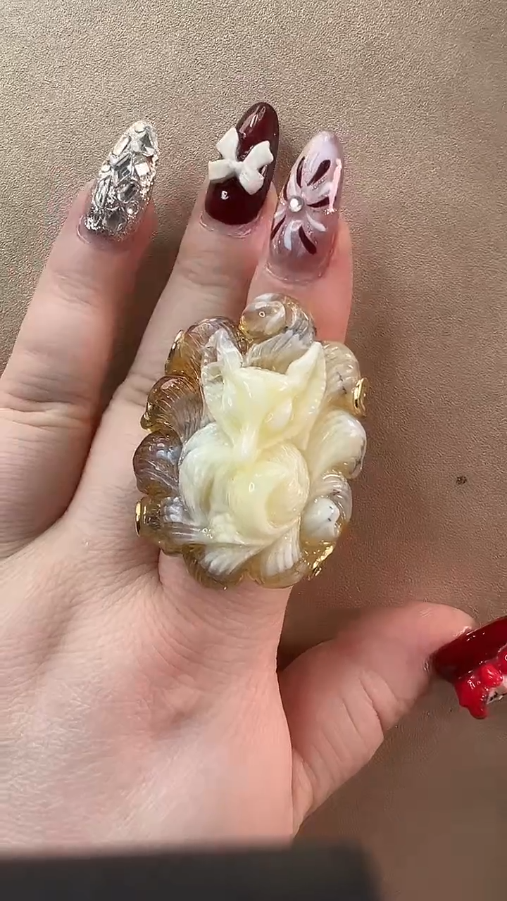 【闪购商品】琥珀戒指未镶嵌戒指