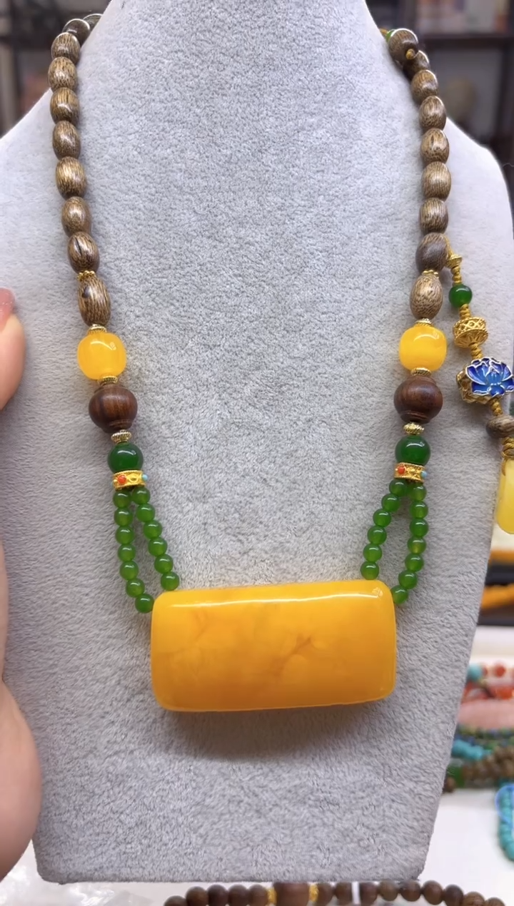 【闪购商品】蜜蜡毛衣链未镶嵌M439