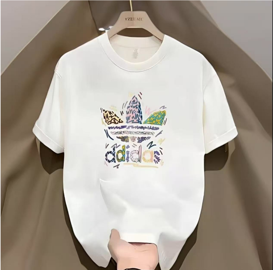 2025夏季新门店发货男女同款夏季短袖T恤男纯棉圆领-A34