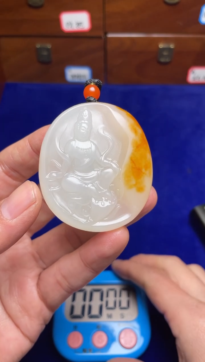 未镶嵌和田玉挂件雪和田玉