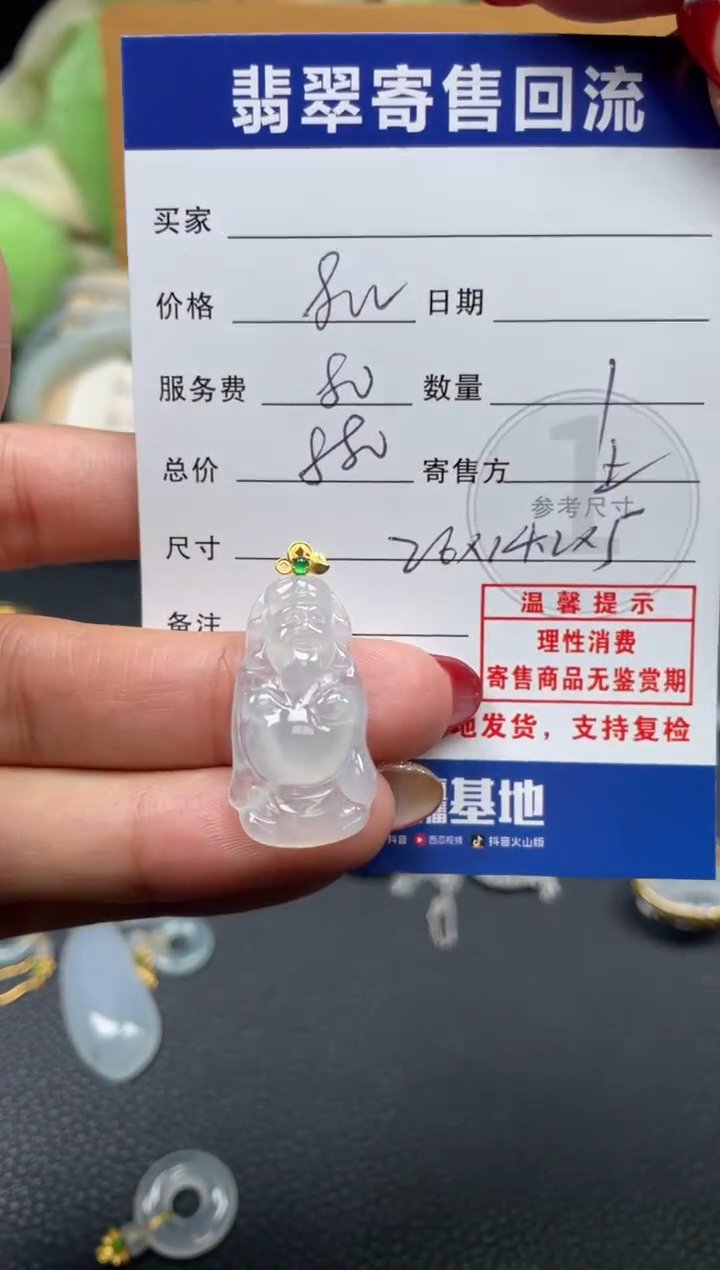 颈饰18K金镶嵌翡翠10152073