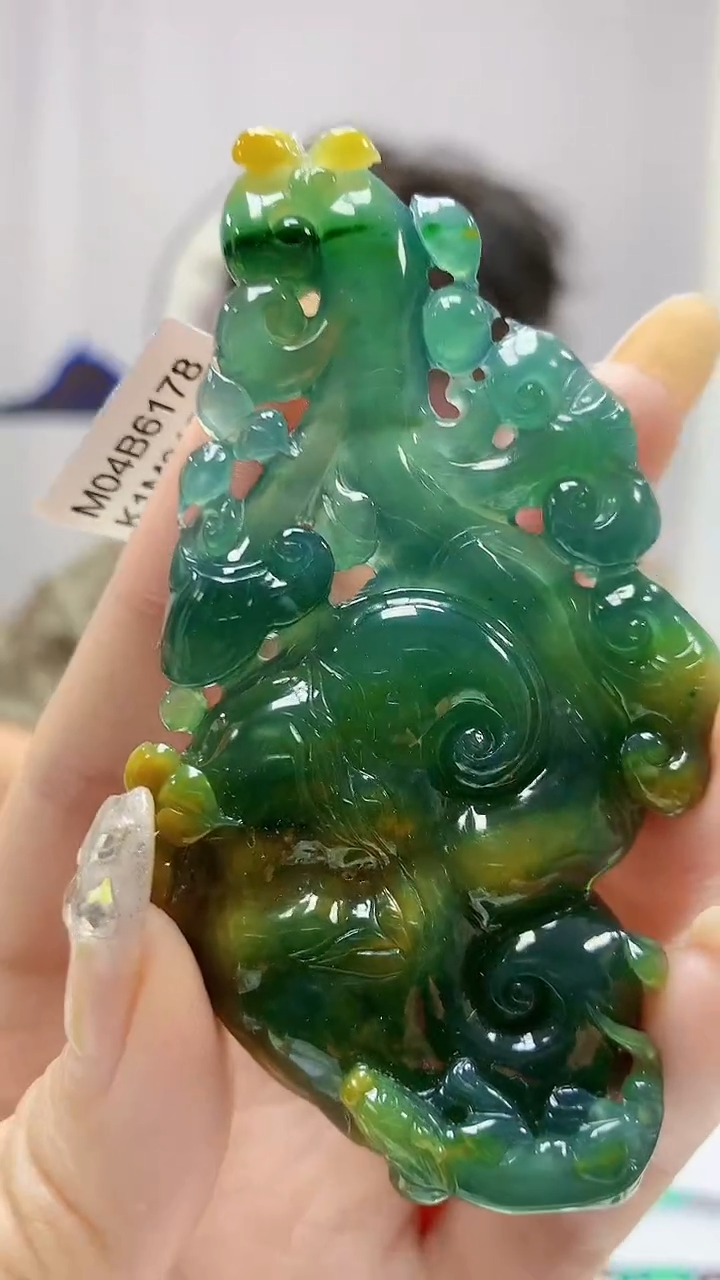 定制翡翠未镶嵌4688DD-毛货挂件赠珠链122