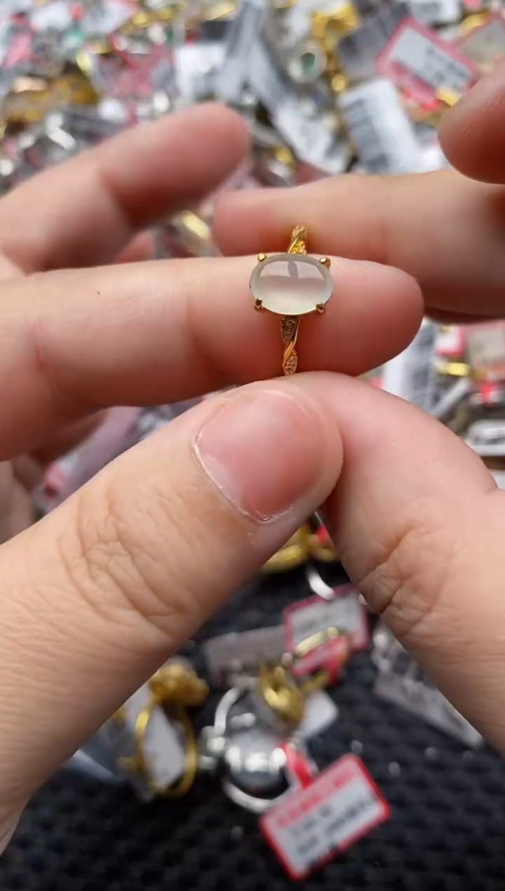 【闪购商品】翡翠戒指银S925镶嵌111111---10