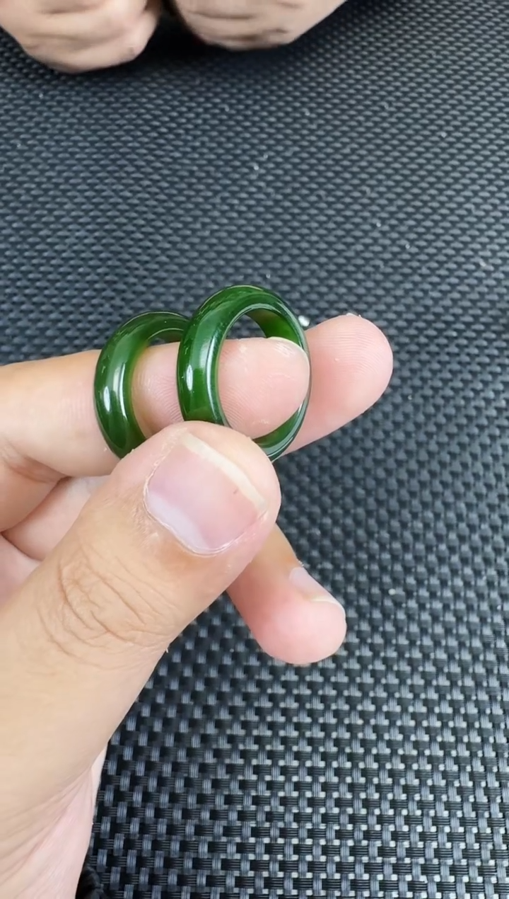 【闪购商品】和田玉（碧玉）戒圈未镶嵌约18-19MM多样性发一