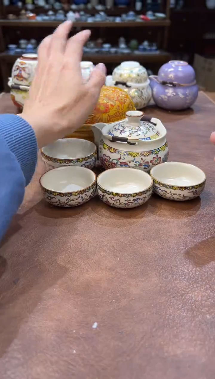 真的很便宜超好看会开片的旅行茶具