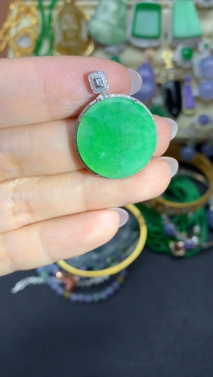 【闪购商品】翡翠颈饰18K金镶嵌356中国好珍宝