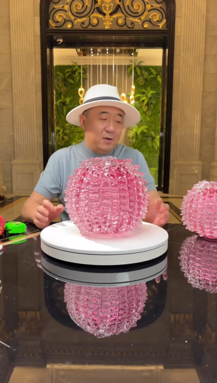 【闪购商品】摆件AJ03228金红海胆花器大号