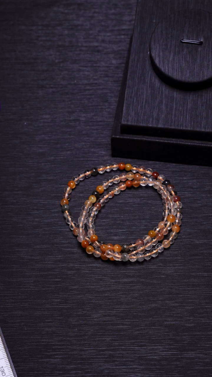 【闪购商品】水晶A32彩兔毛多圈4mm未镶嵌多样性发其一