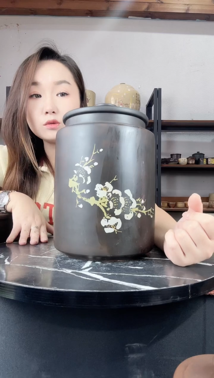 【闪购商品】罐纯手工建水紫陶彩填醒茶罐