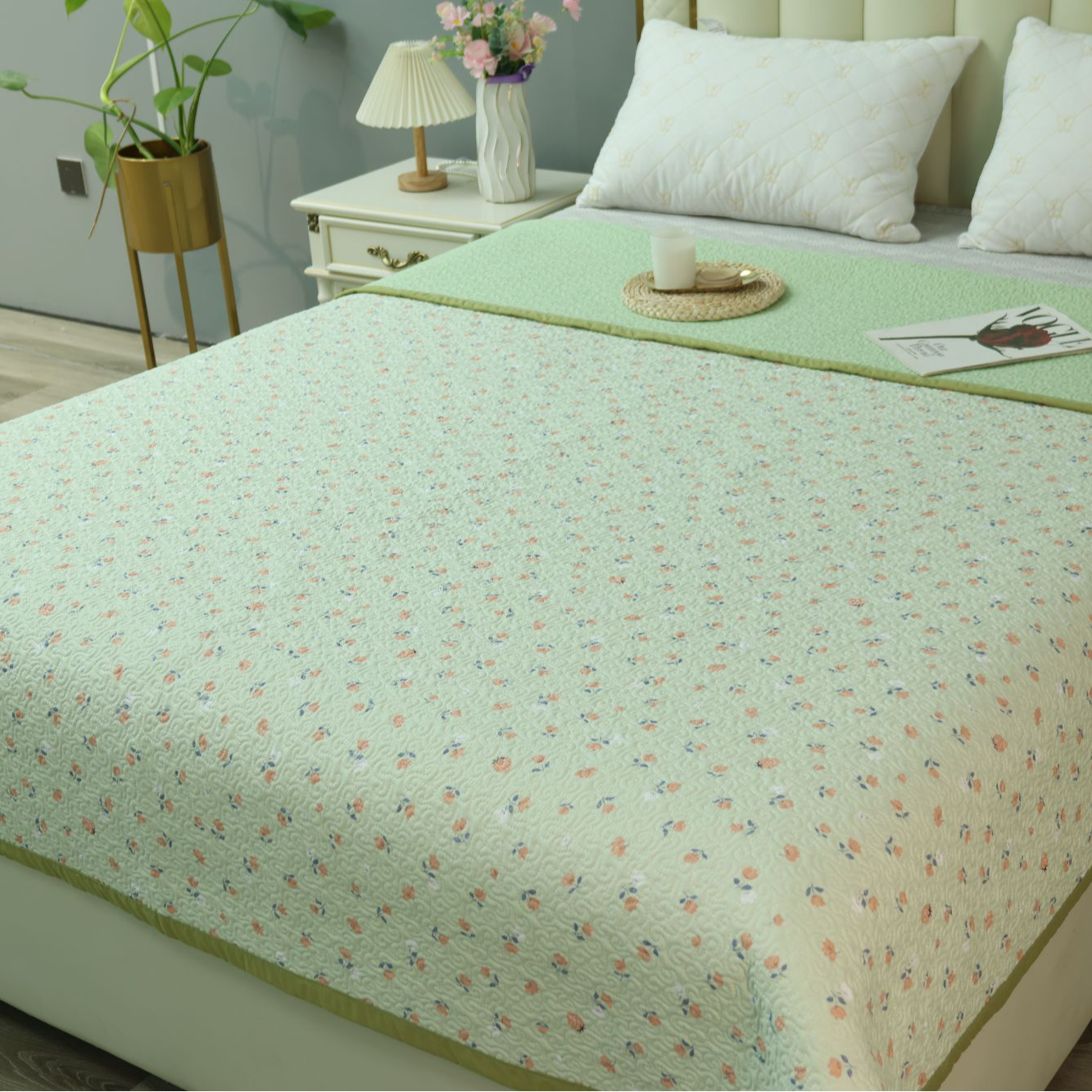 四季床盖200*230 草莓小花