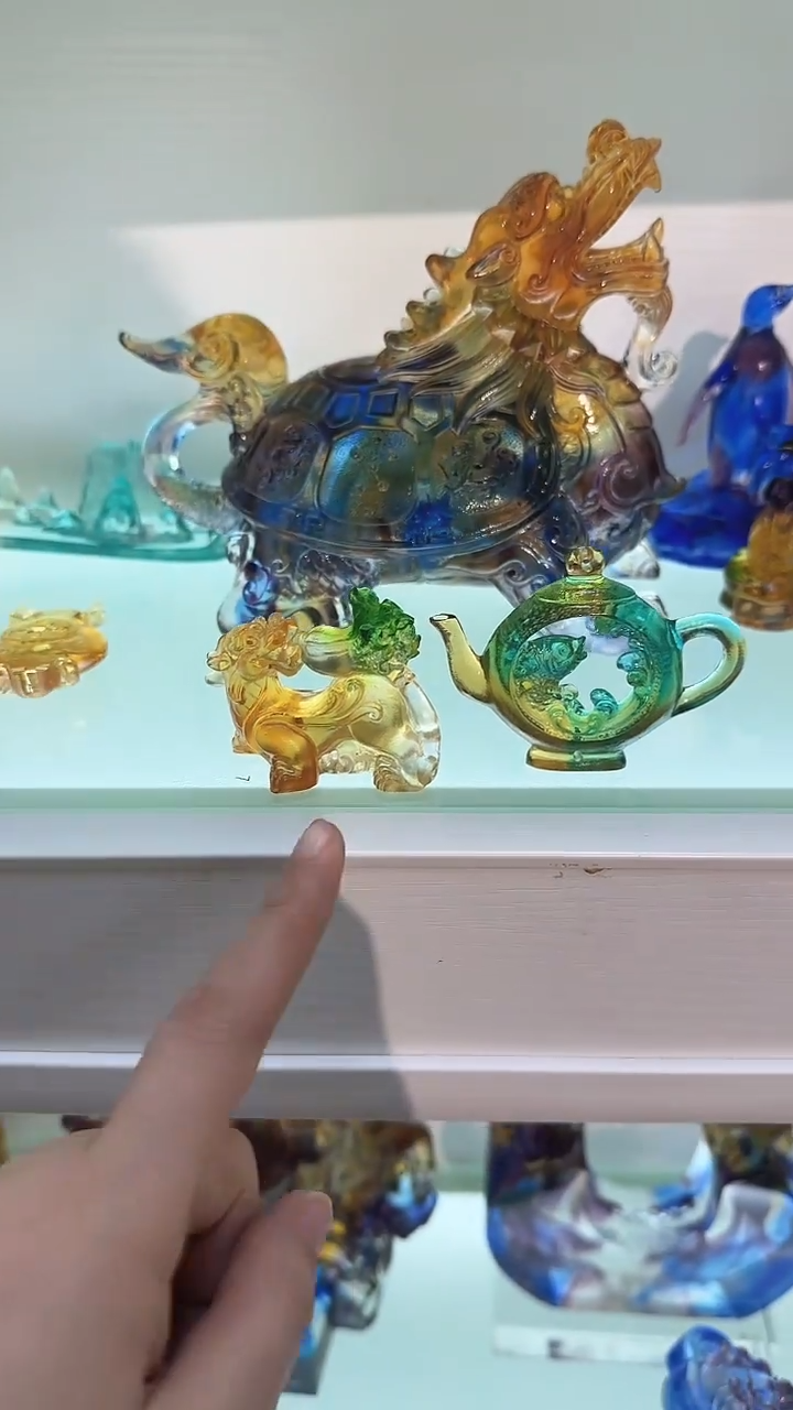 手工艺品琉璃貔貅+鱼壶