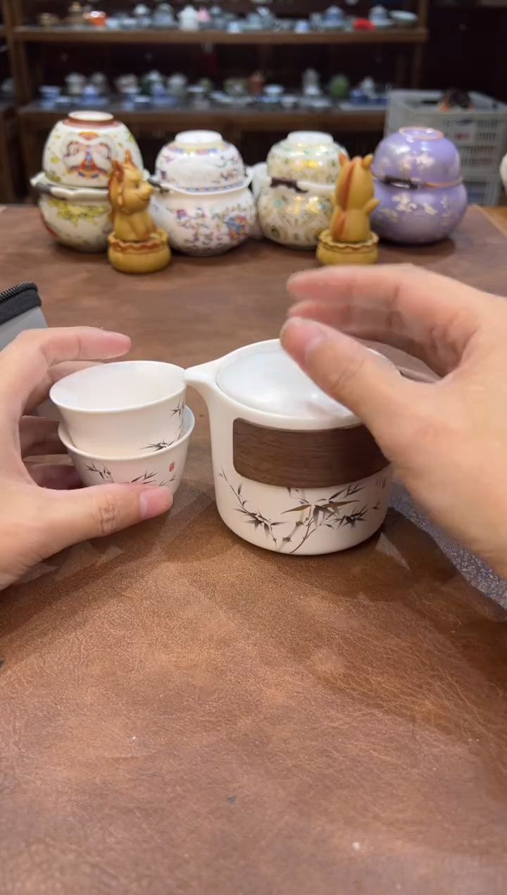 真的很便宜会开片的旅行茶具