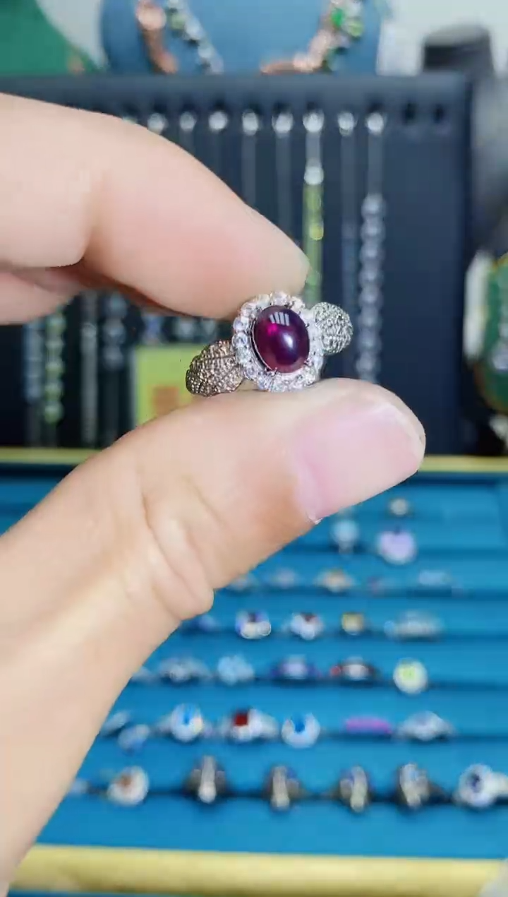 【闪购商品】石榴石（紫牙乌）吊坠(不含链)银S925镶嵌1121