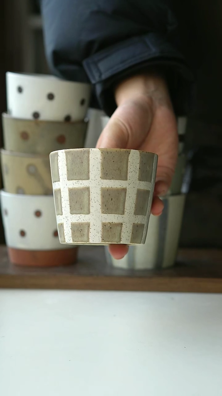 【闪购商品】陶瓷燕麦华夫咖啡杯240ml@4-2@