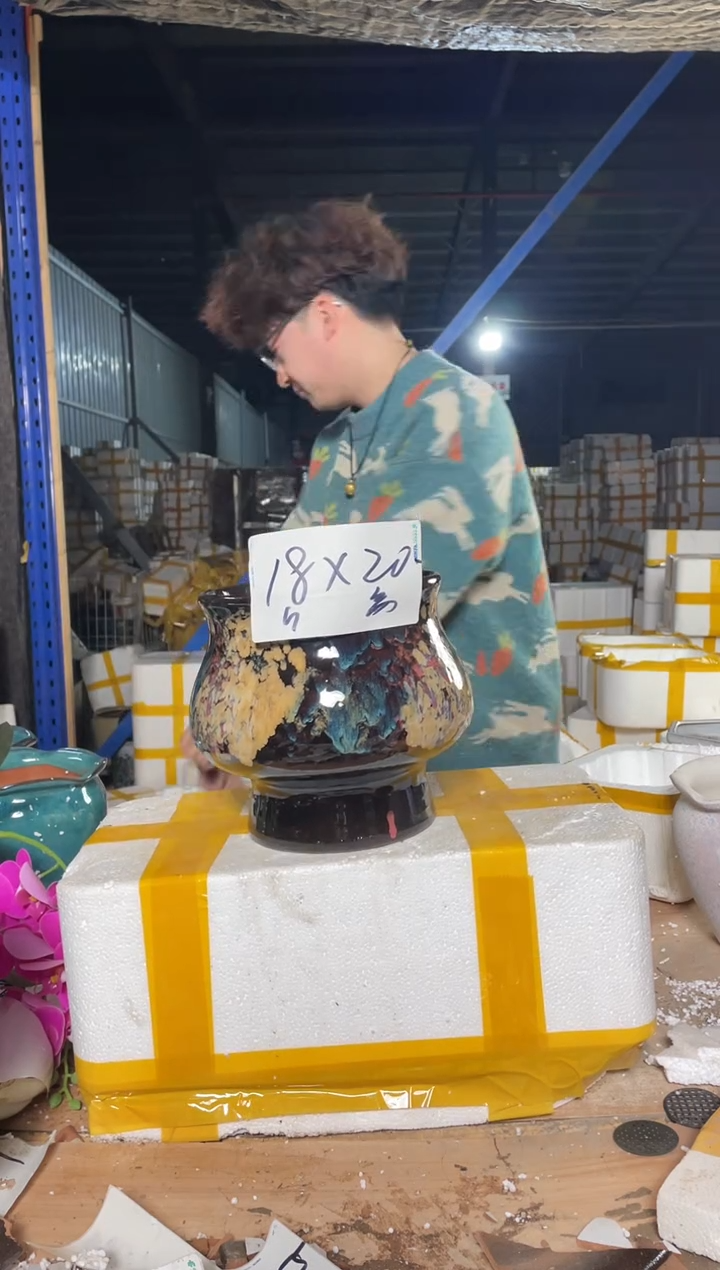 紫砂花盆宜兴紫砂粗陶花盆18-20