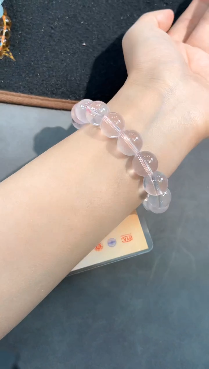 【闪购商品】水晶手链未镶嵌114号粉色单圈12mm