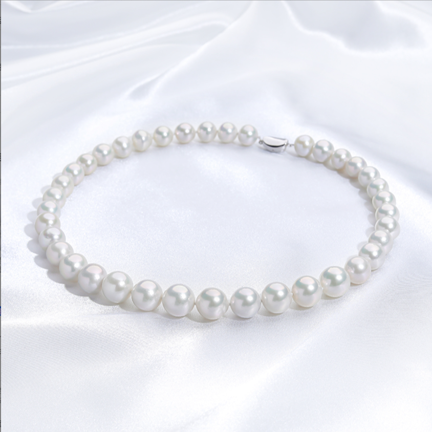 【方姐专享】10-13mm天然淡水珍珠项链S925银扣头