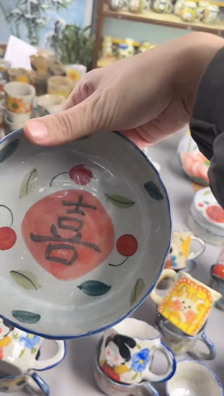 【闪购商品】瓷片手绘高温釉下彩