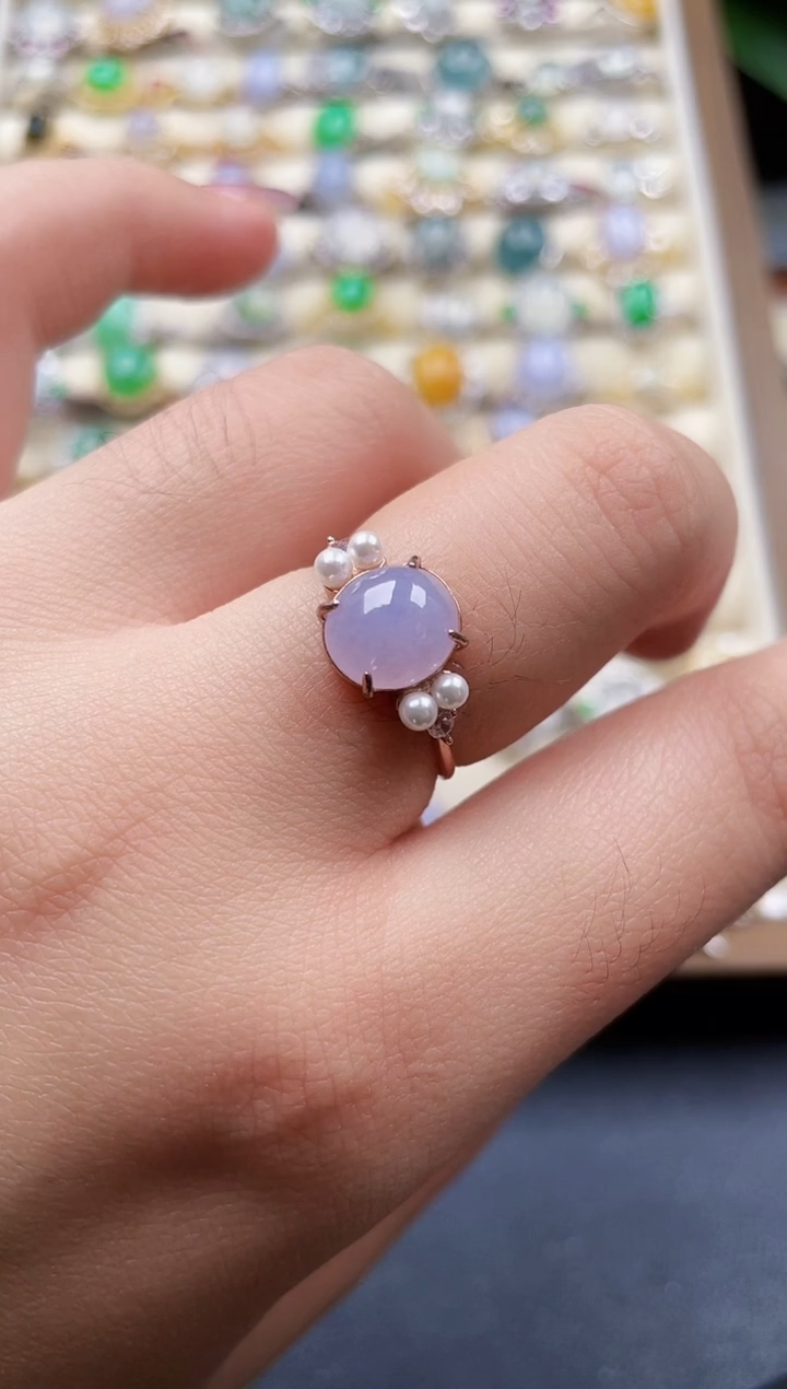 银S925镶嵌戒指翡翠204