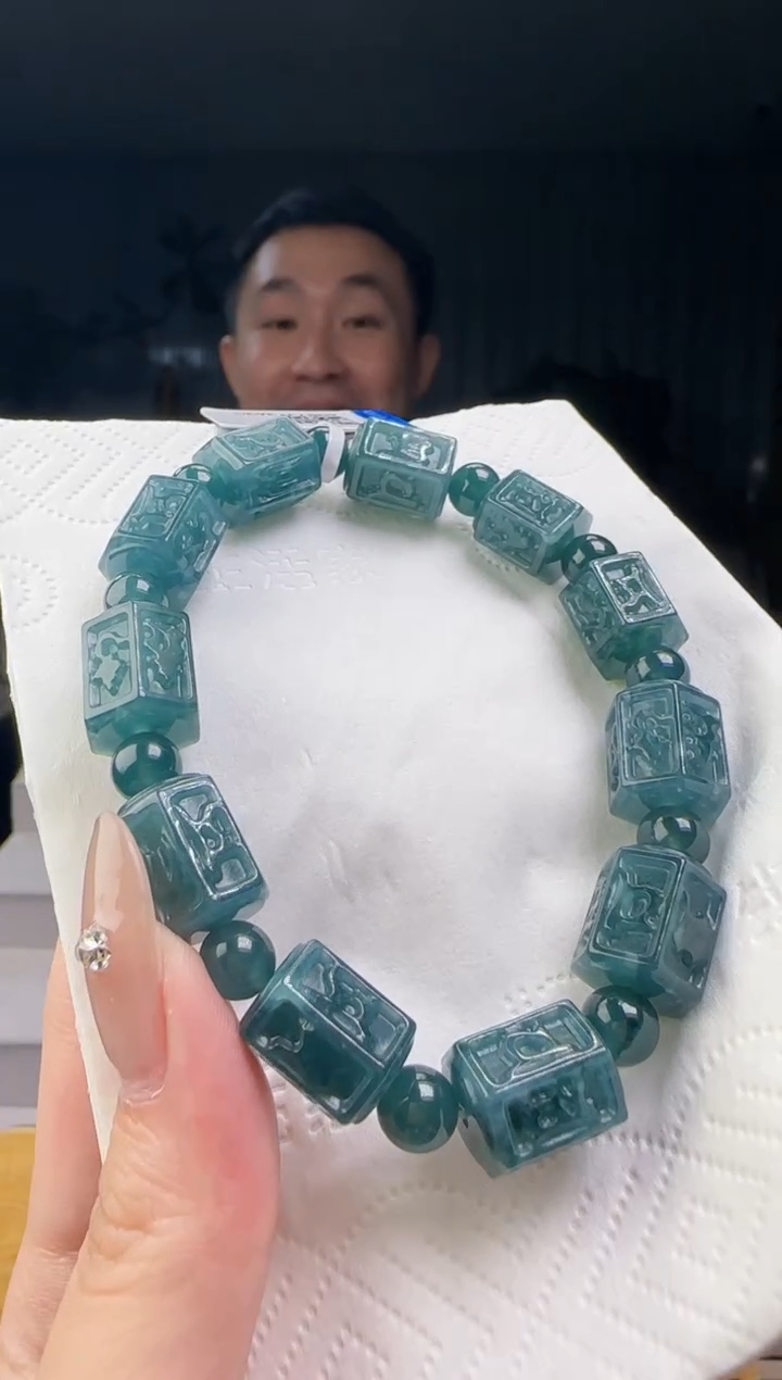 未镶嵌手串翡翠多样性发其一CC@@60B7J13630