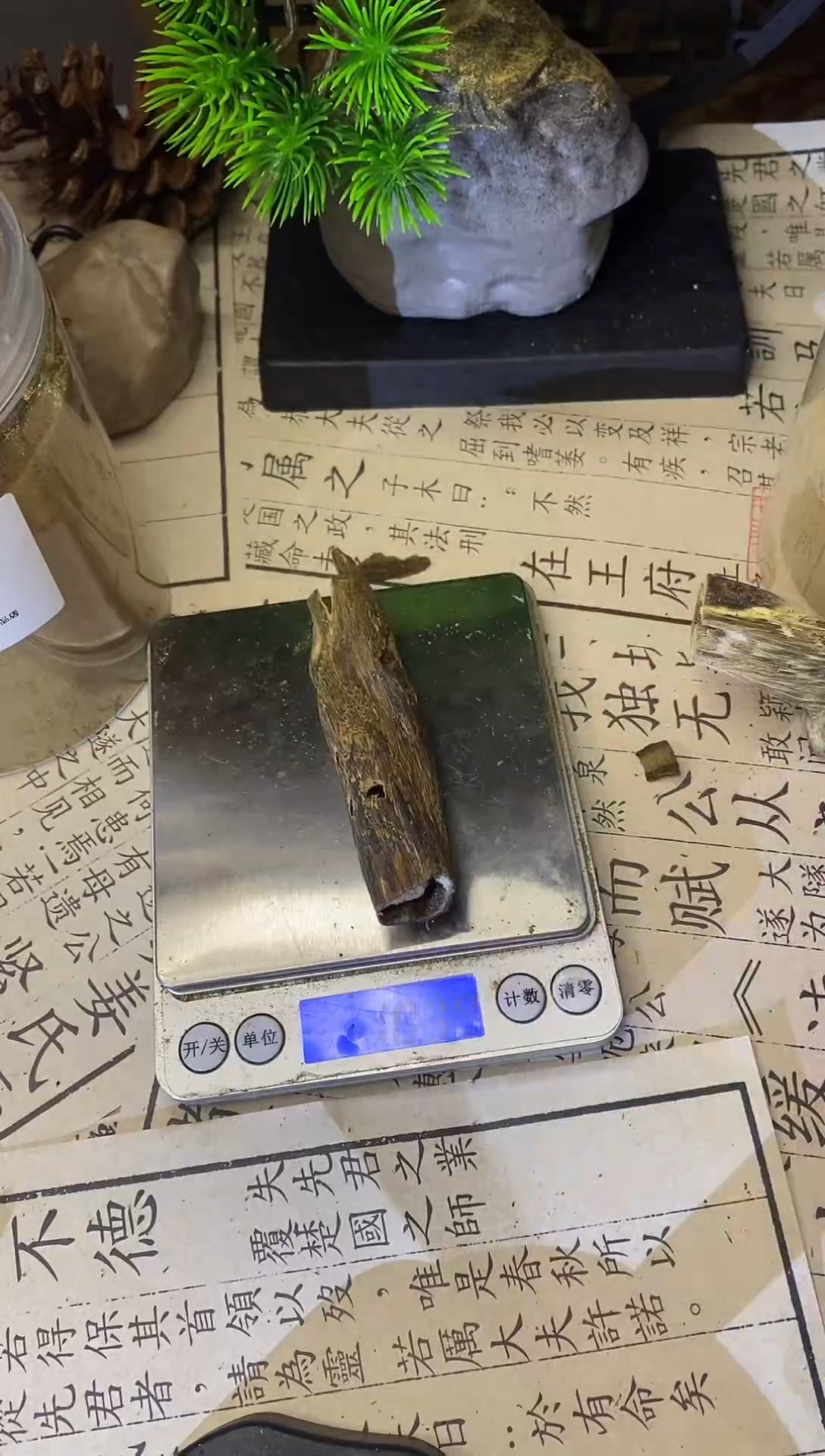 香料棋楠沉香【虫漏手把件料子】10克