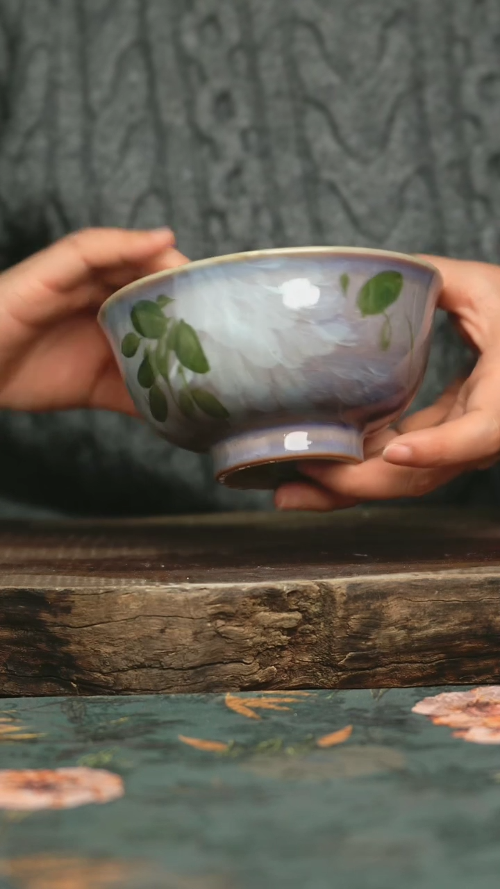 【闪购商品】瓷片釉下彩手工手绘同款陶器