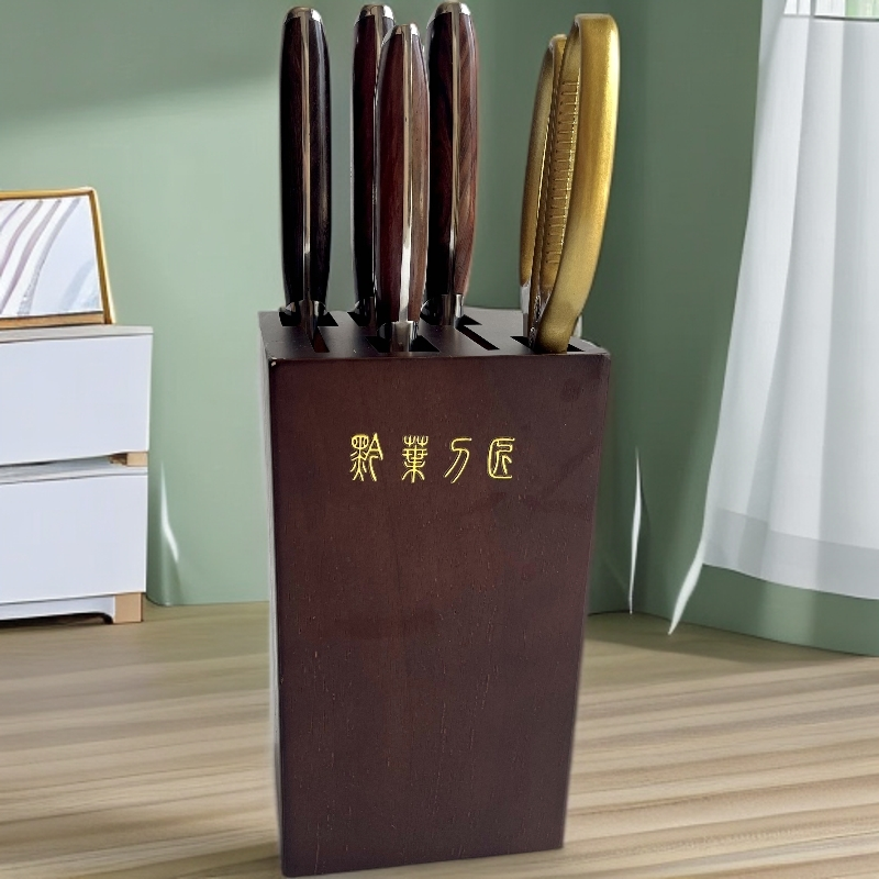 黔叶刀匠千层钢大马士革钢套刀VG10钢芯三德刀厨刀厨房刀具六件套