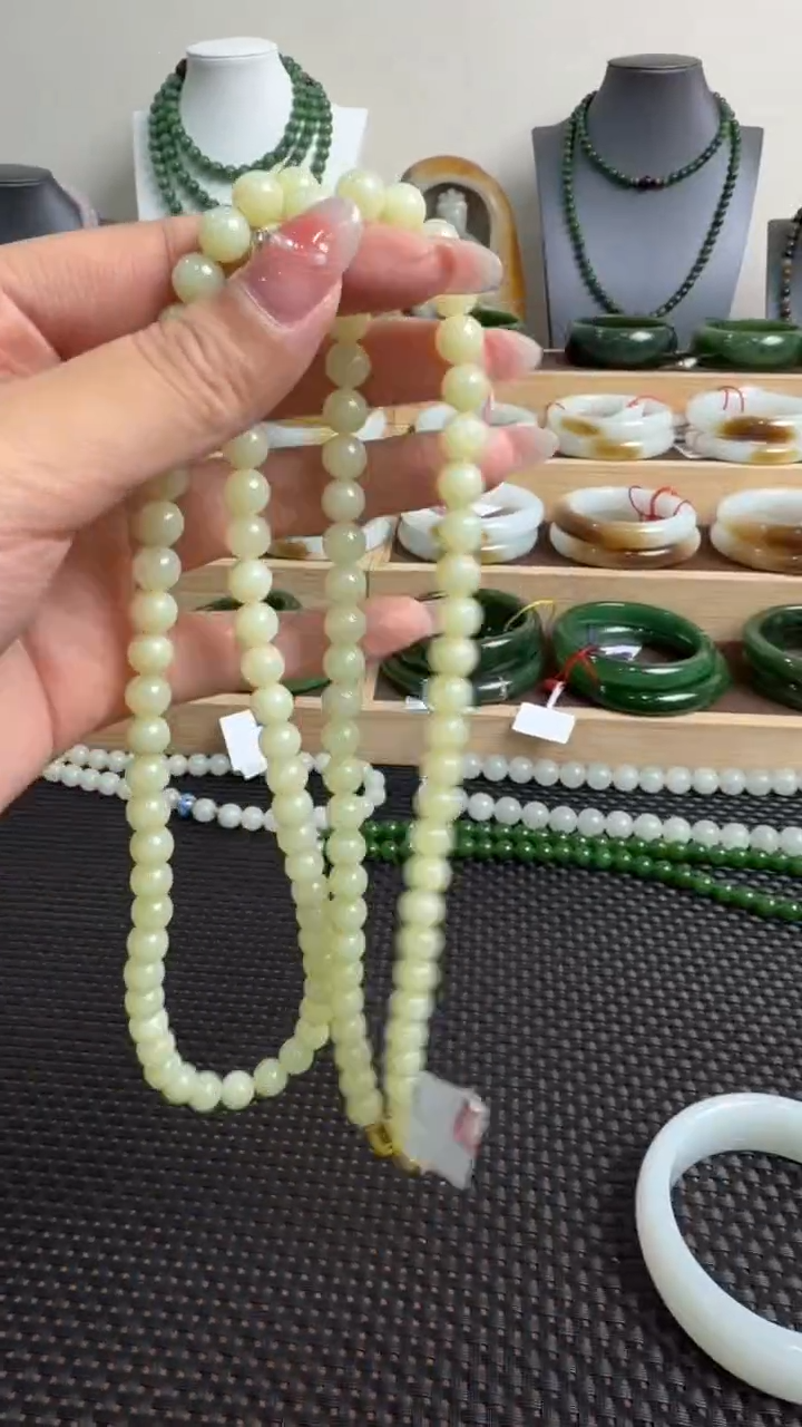 颈饰未镶嵌和田玉项链8mm