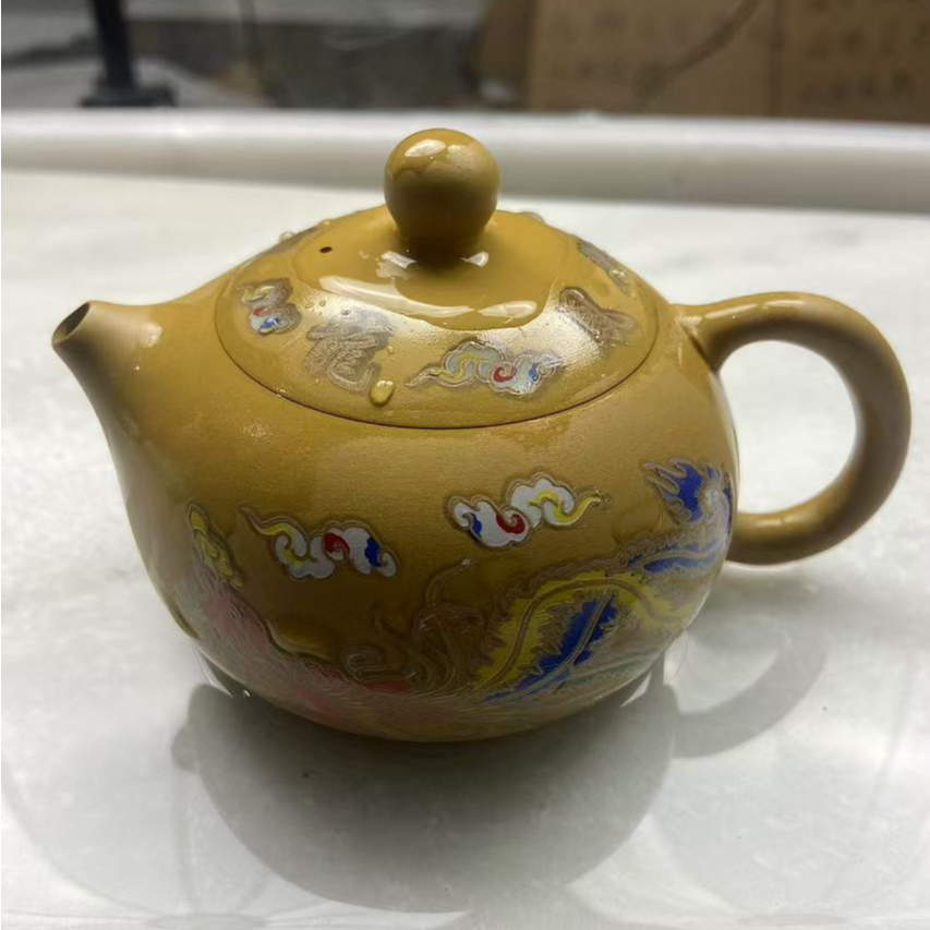 【闪购商品】A黄段泥龙凤呈祥（遇热变色）小西施
