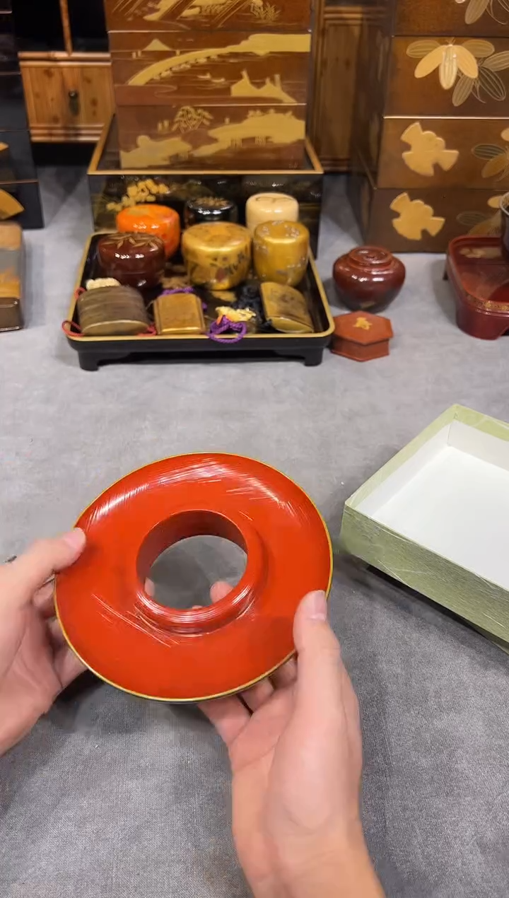 天目盏托 大漆漆器大漆漆器
