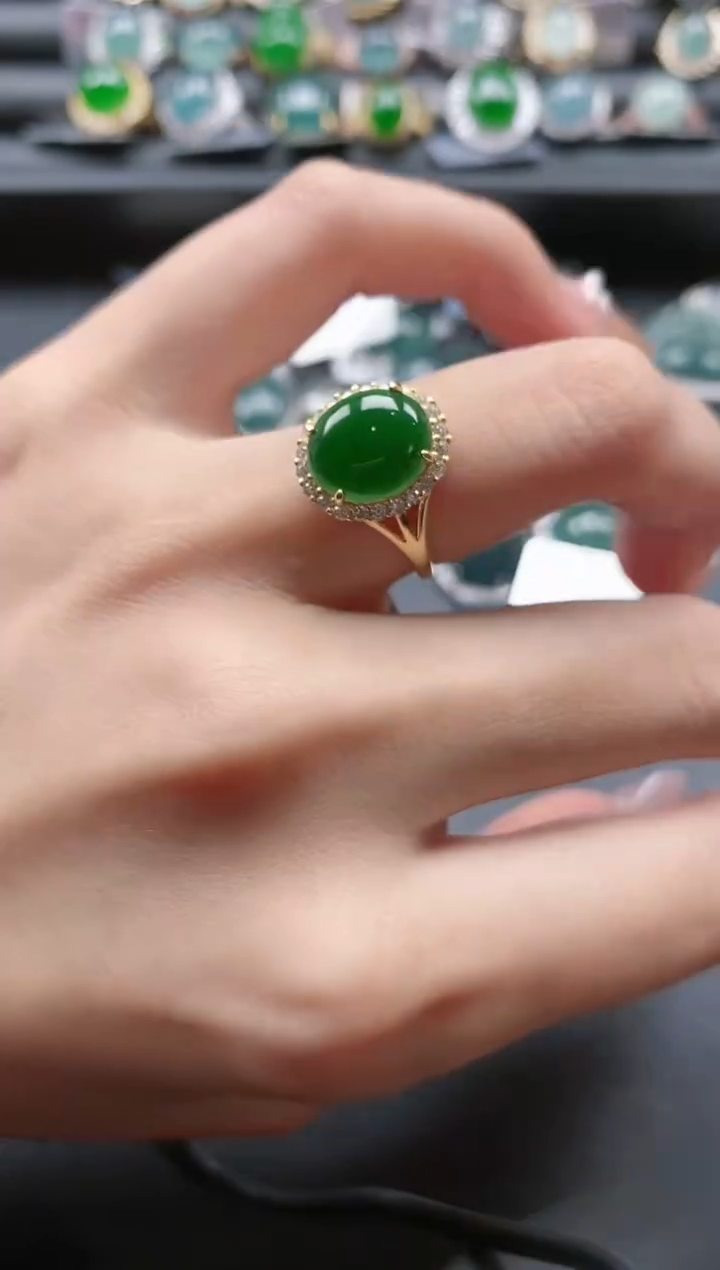 【闪购商品】翡翠戒指银S925镶嵌51511