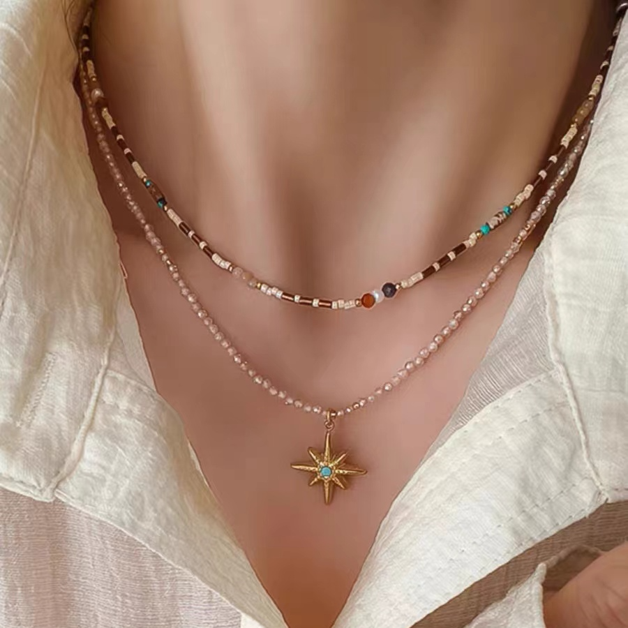 钛钢项链 [繁星点点]淘崽原创经典百搭复古轻奢小众项链（叠戴款）