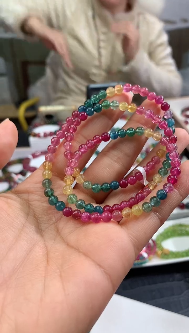 【闪购商品】碧玺手串未镶嵌多样性发一条