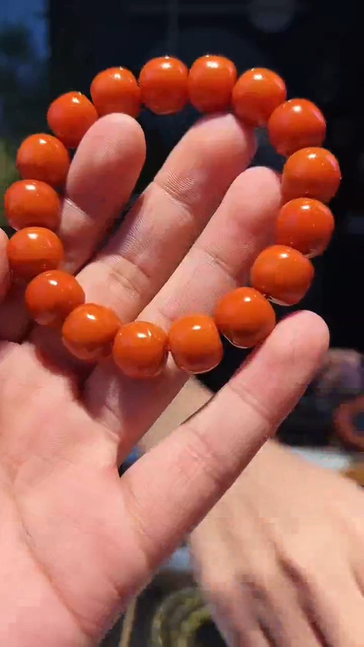 【闪购商品】南红玛瑙手串未镶嵌13+柿子黄