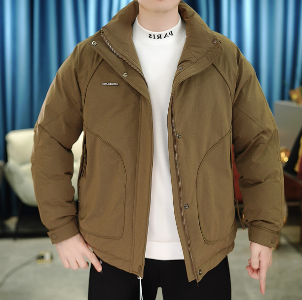 2025冬男士立领云绒防寒滑雪服冷冬时尚外套夹克617