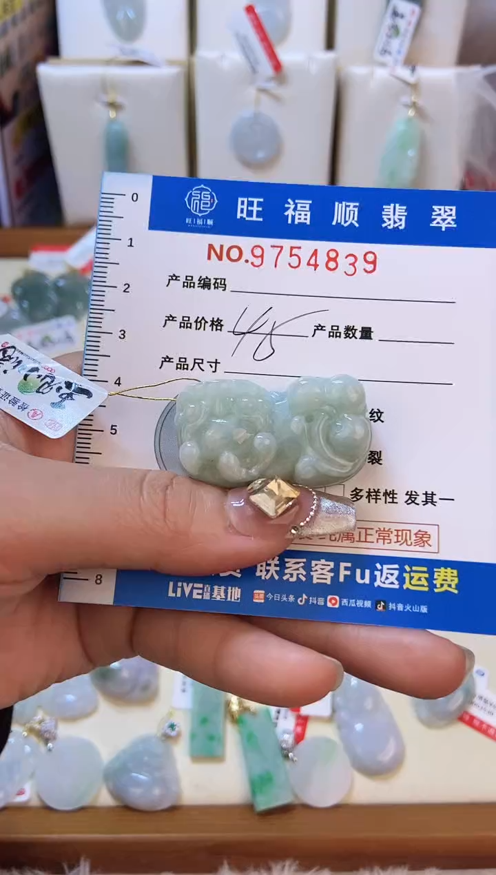 【闪购商品】翡翠颈饰未镶嵌天然缅甸A货翡翠颈饰配绳带礼盒