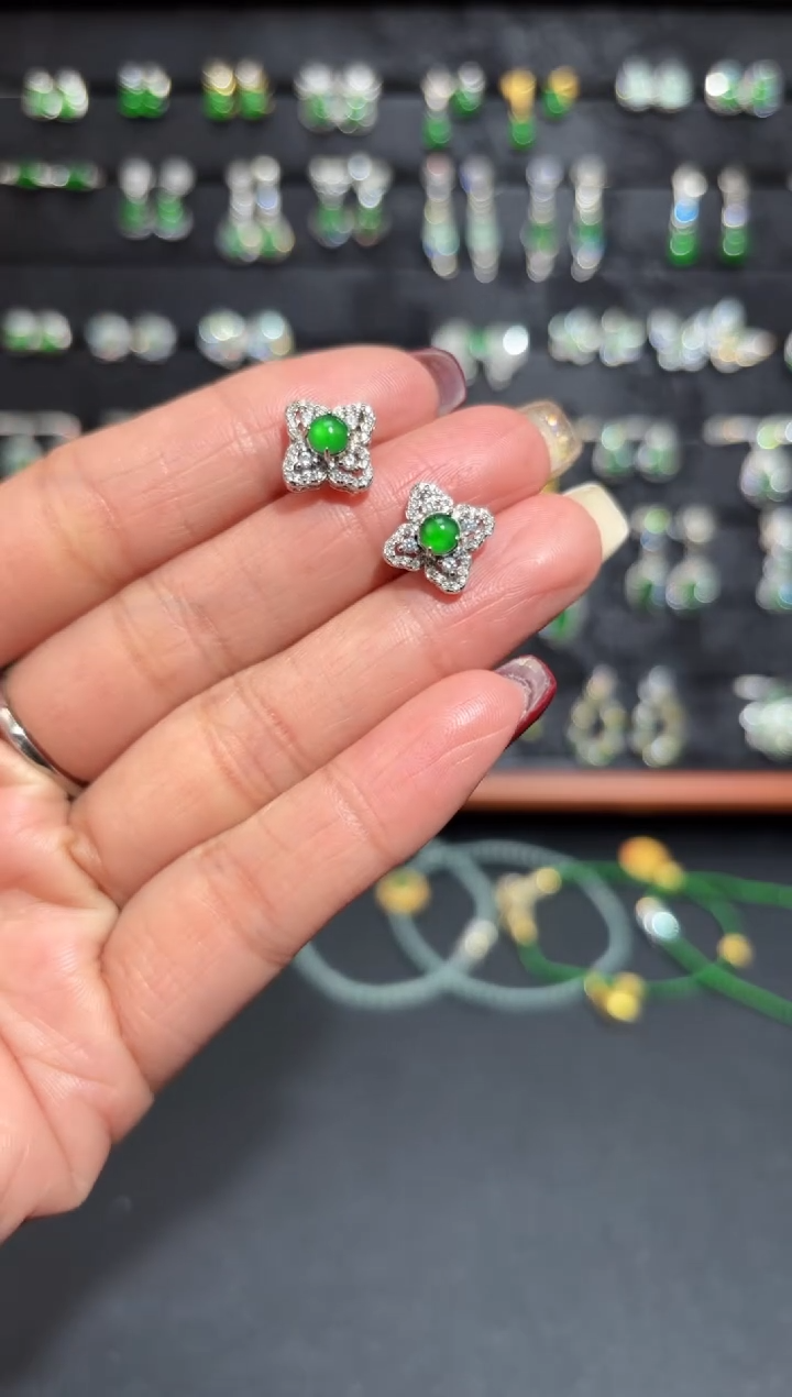 【闪购商品】翡翠颈饰银S925镶嵌蛋面/支持复检/一件