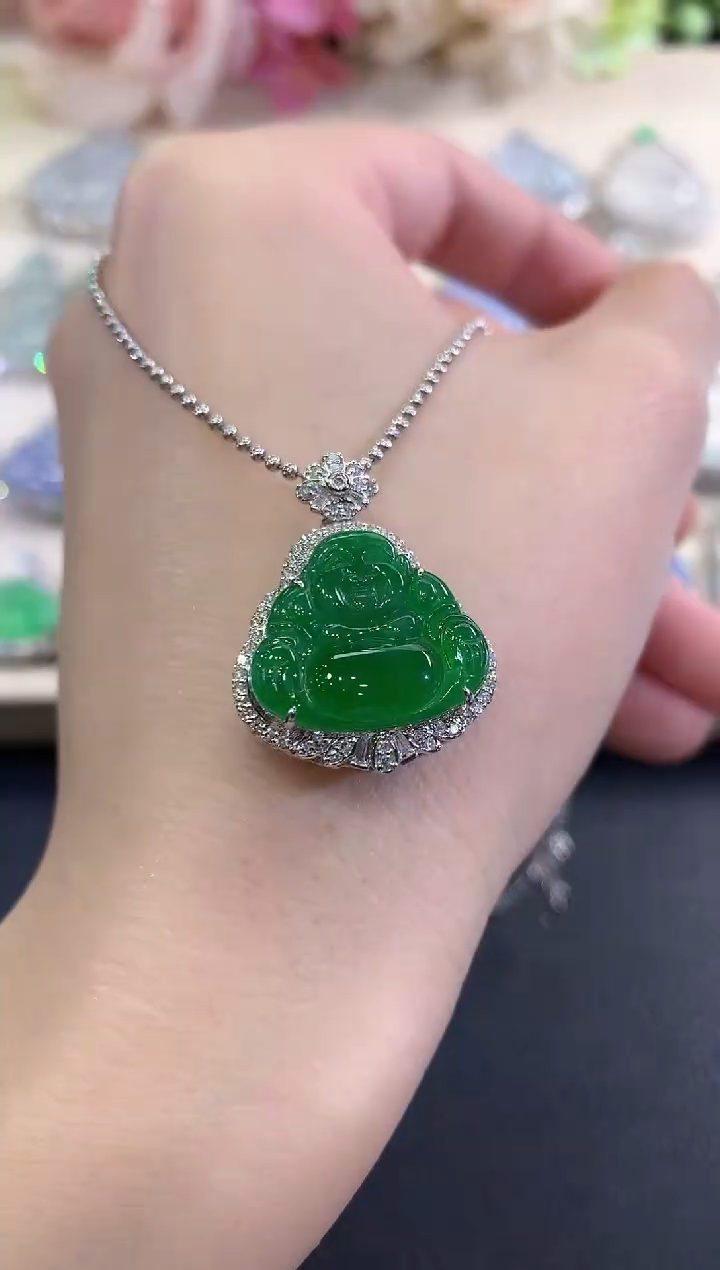 套链18K金镶嵌翡翠冬日珠宝W66