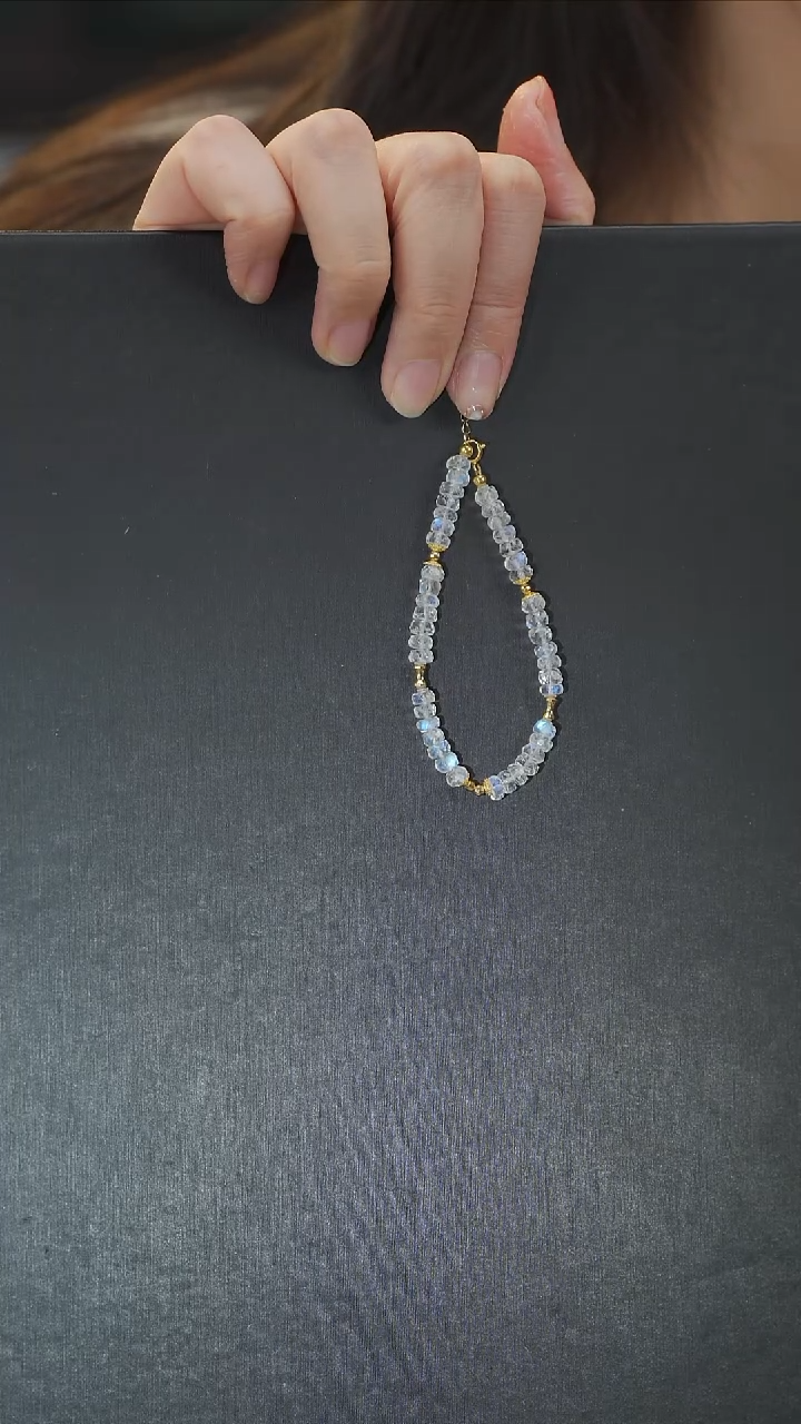 【闪购商品】月光石手链18K金镶嵌手链