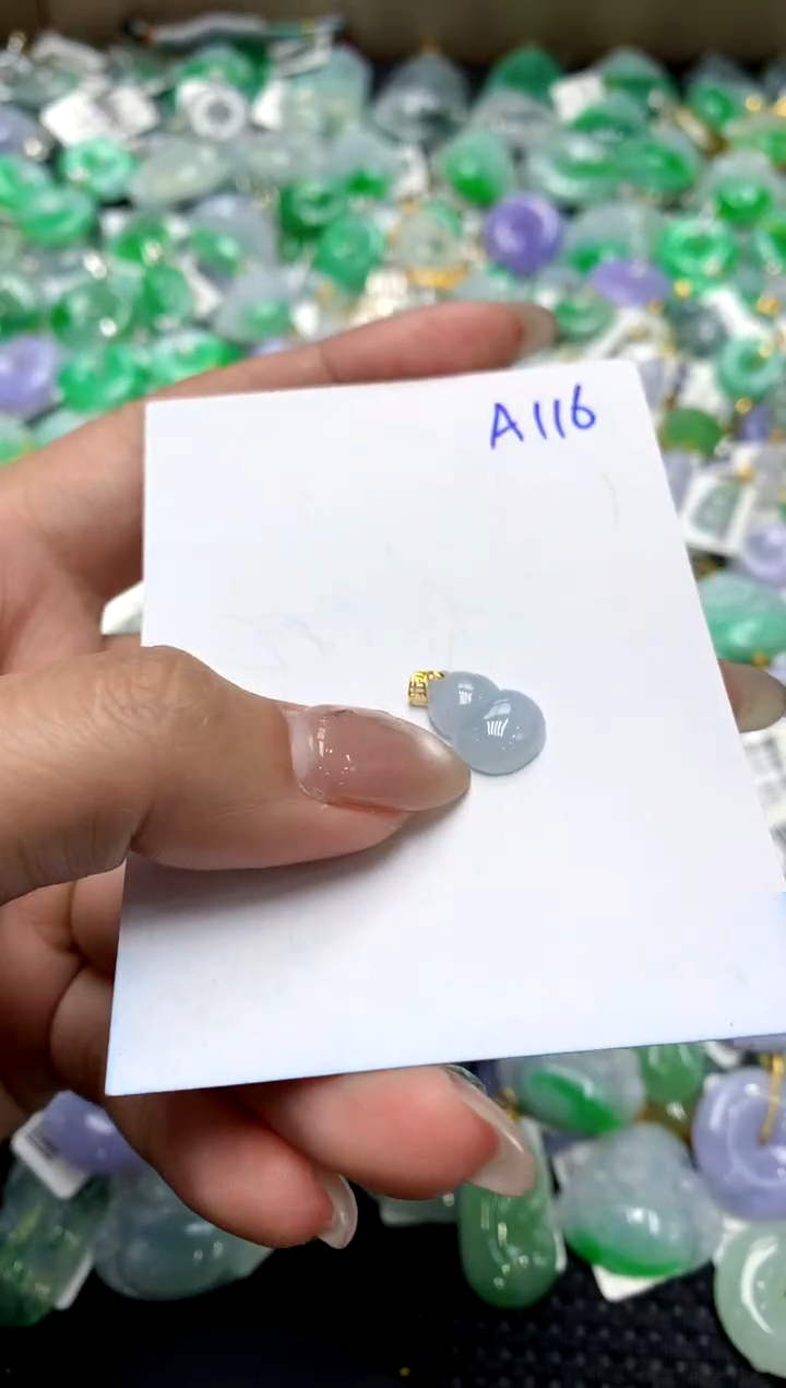 【闪购商品】翡翠颈饰18K金镶嵌1111111111111111