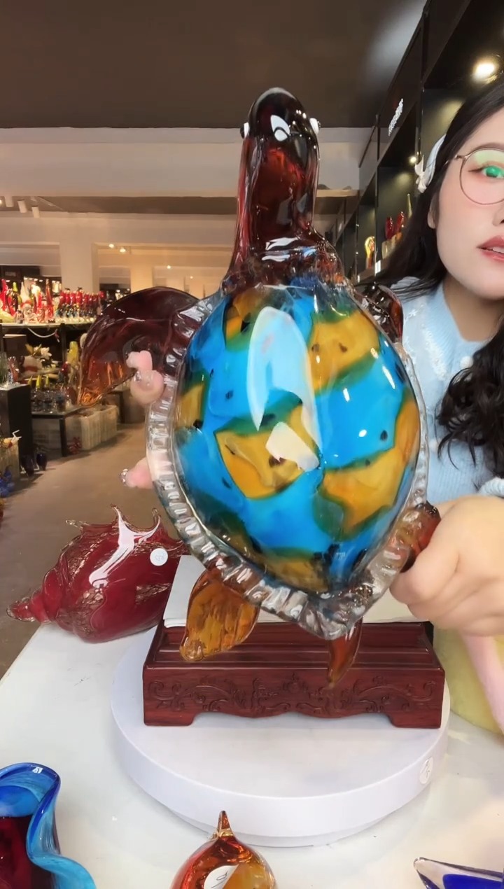 【闪购商品】茶盏琉璃摆件家居摆件