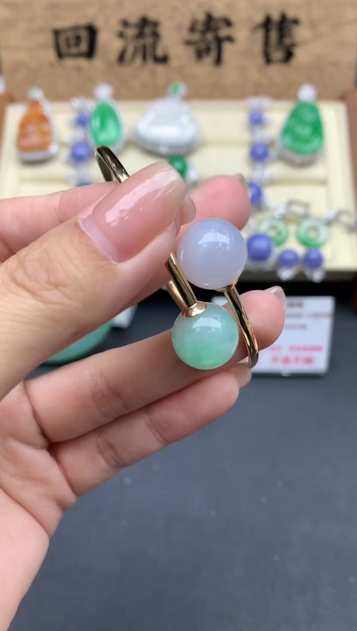 【闪购商品】翡翠手镯18K金镶嵌737-中国好珍宝