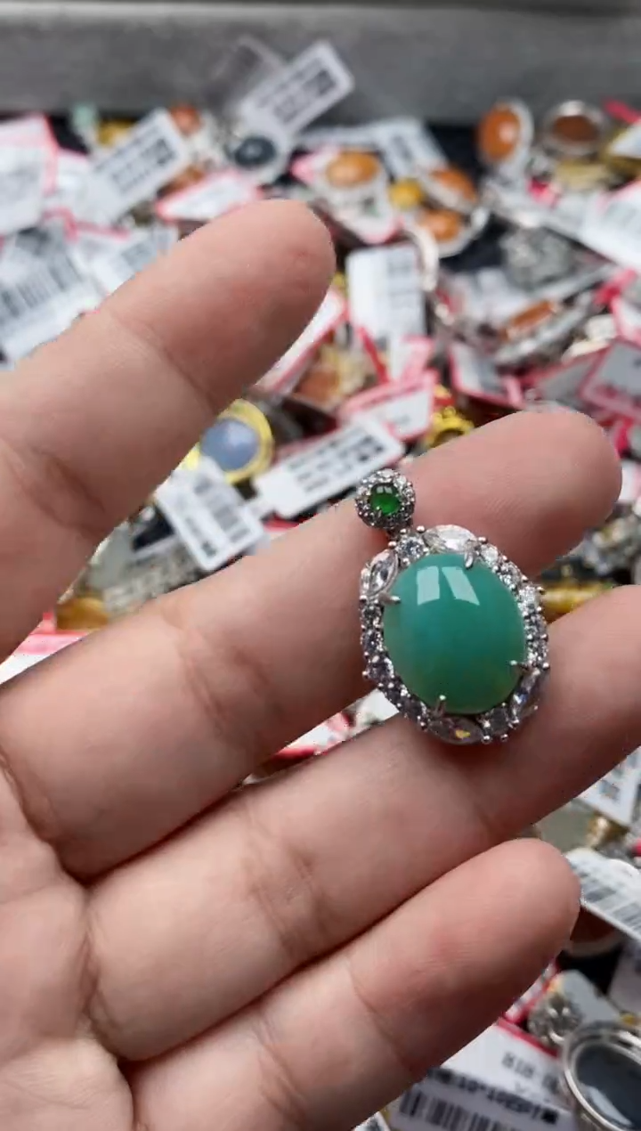 【闪购商品】翡翠戒指银S925镶嵌22222222220