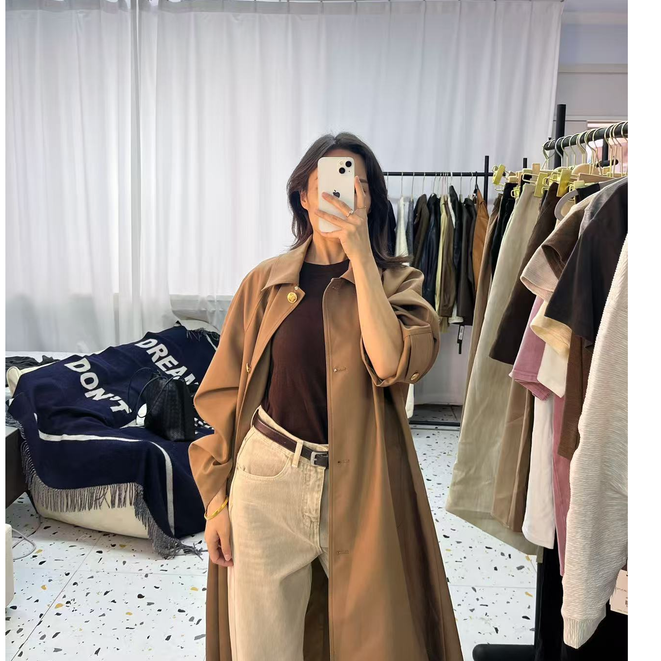 休闲时尚长款风衣