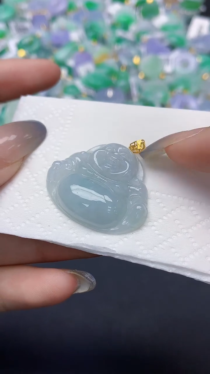 翡翠未镶嵌颈饰天然缅甸a货翡翠